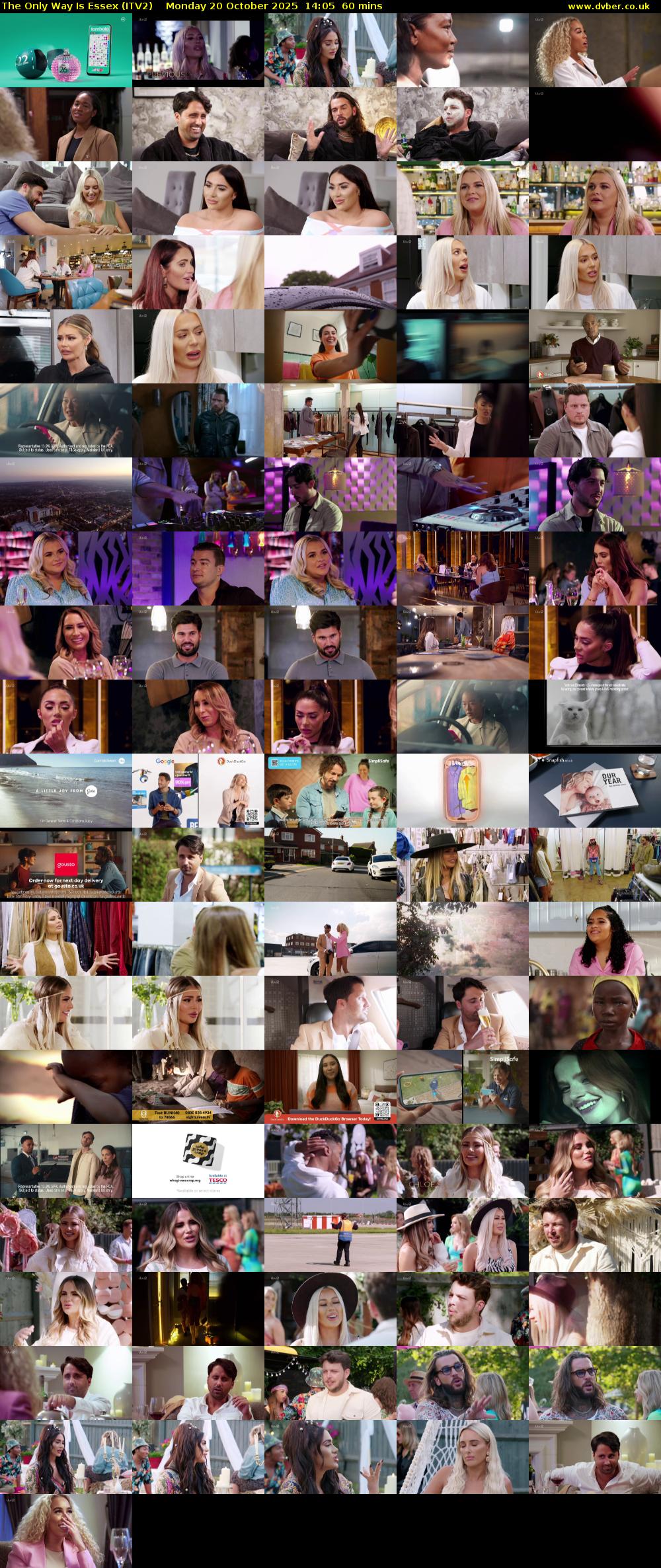 The Only Way is Essex (ITV2) Monday 20 October 2025 14:05 - 15:05