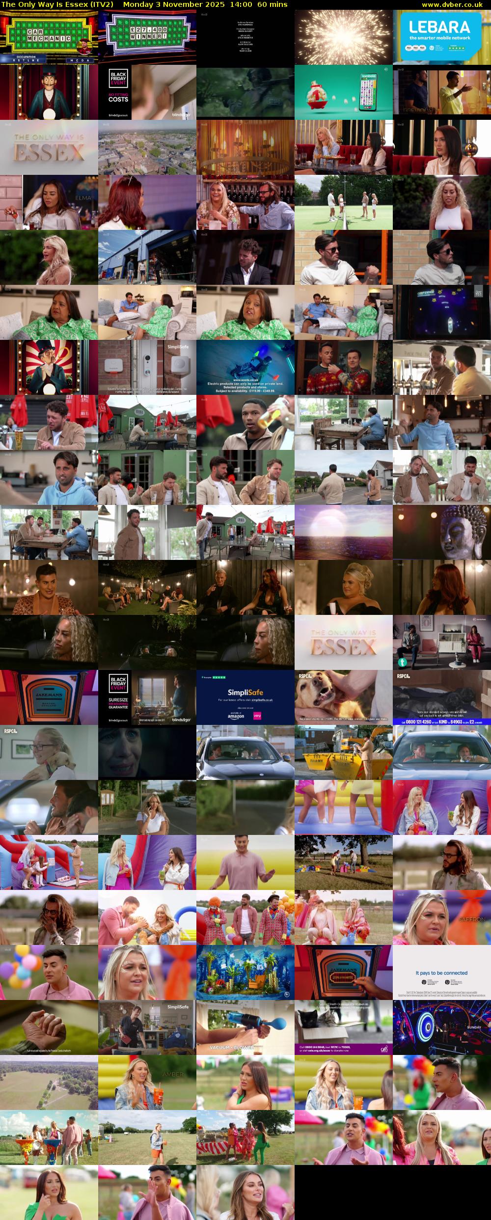 The Only Way is Essex (ITV2) Monday 3 November 2025 14:00 - 15:00