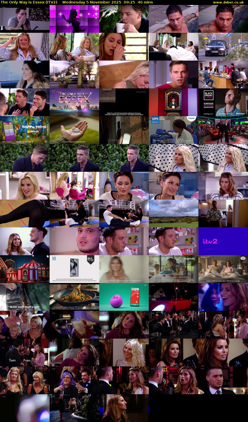 The Only Way is Essex (ITV2) Wednesday 5 November 2025 09:25 - 10:05