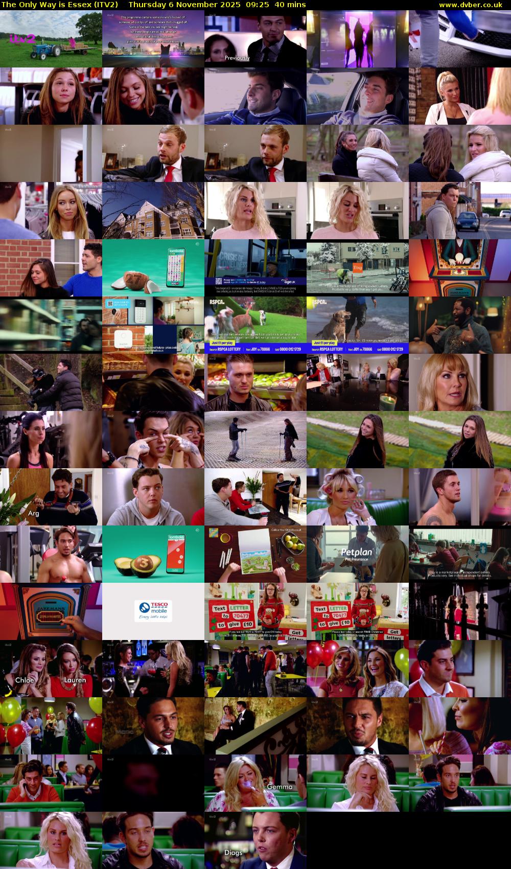 The Only Way is Essex (ITV2) Thursday 6 November 2025 09:25 - 10:05