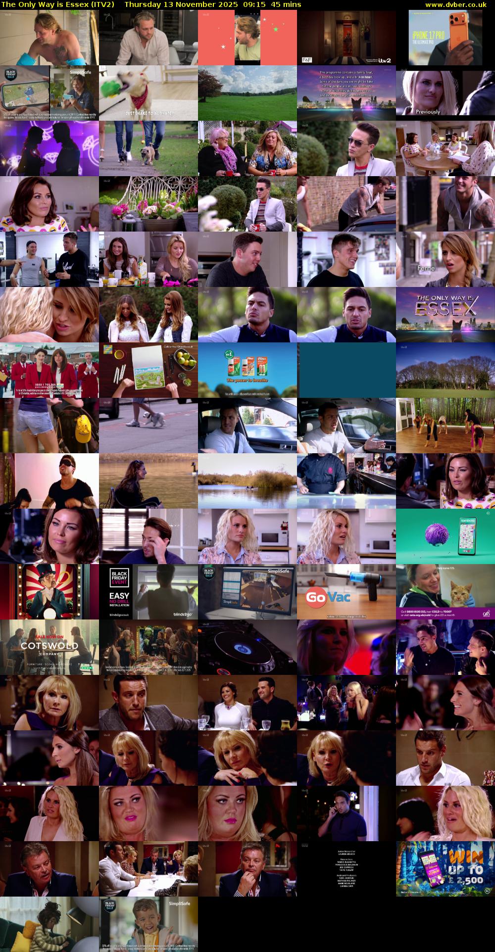 The Only Way is Essex (ITV2) Thursday 13 November 2025 09:15 - 10:00