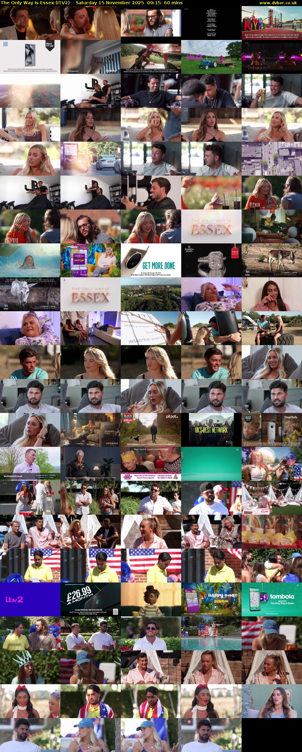 The Only Way is Essex (ITV2) Saturday 15 November 2025 09:15 - 10:15