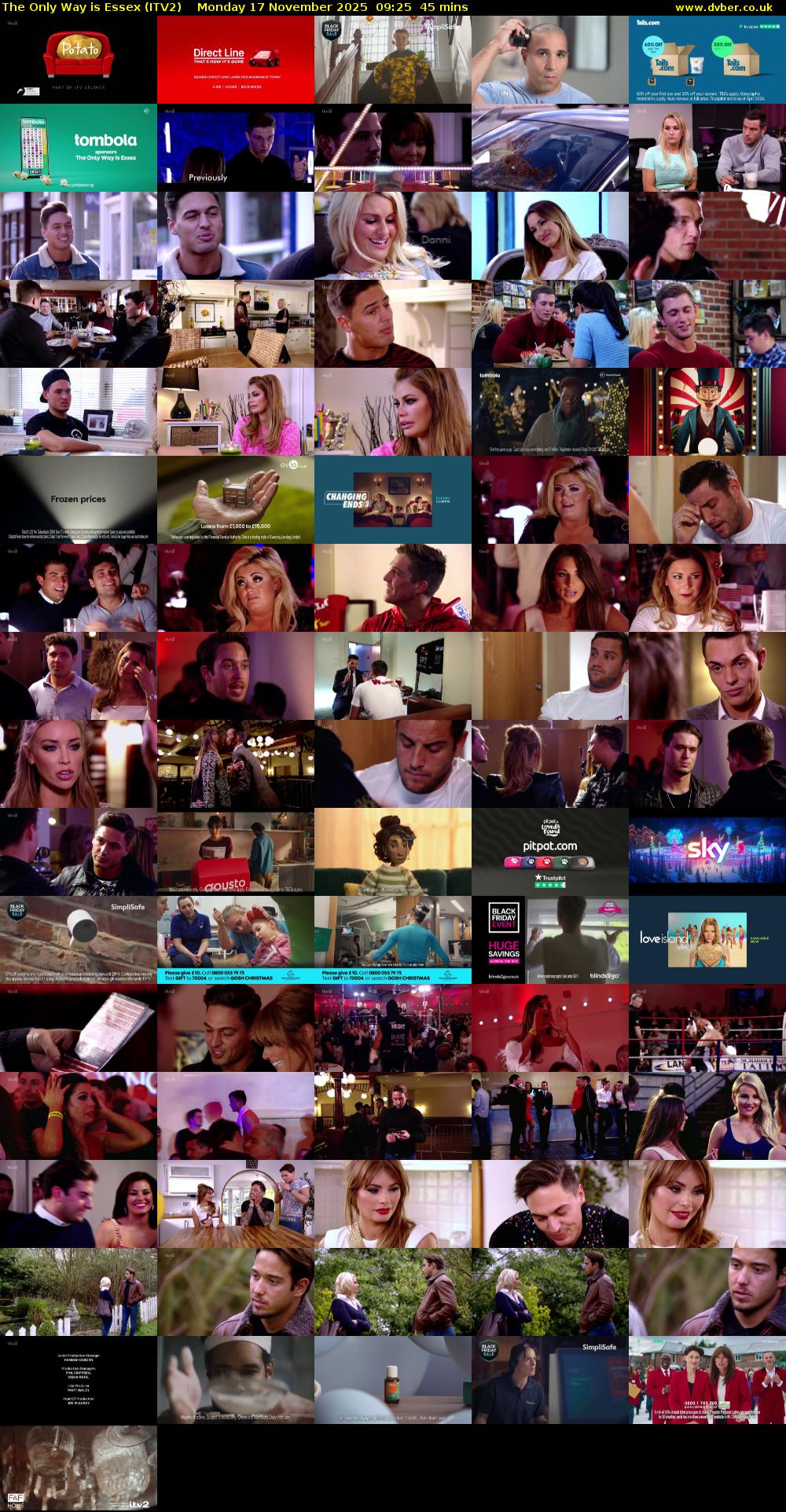 The Only Way is Essex (ITV2) Monday 17 November 2025 09:25 - 10:10