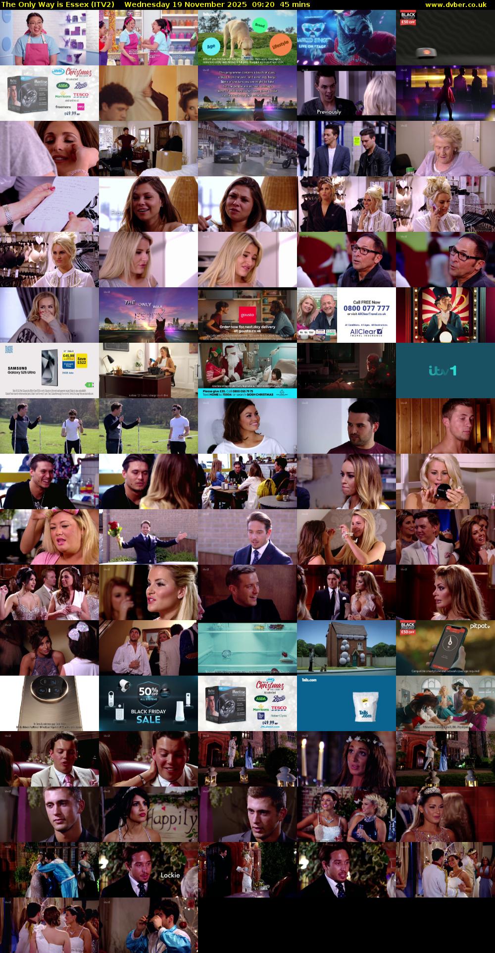 The Only Way is Essex (ITV2) Wednesday 19 November 2025 09:20 - 10:05