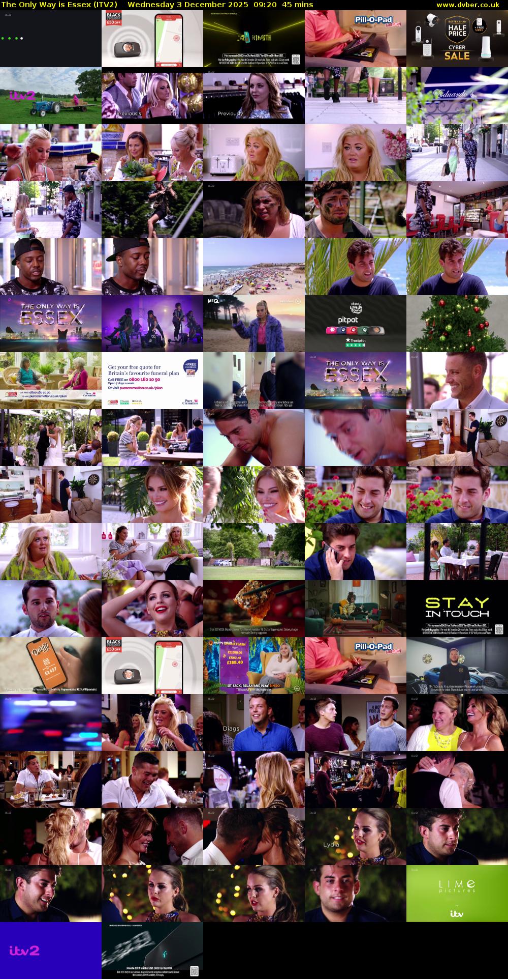 The Only Way is Essex (ITV2) Wednesday 3 December 2025 09:20 - 10:05
