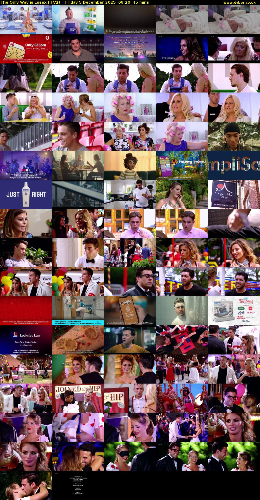 The Only Way is Essex (ITV2) Friday 5 December 2025 09:20 - 10:05