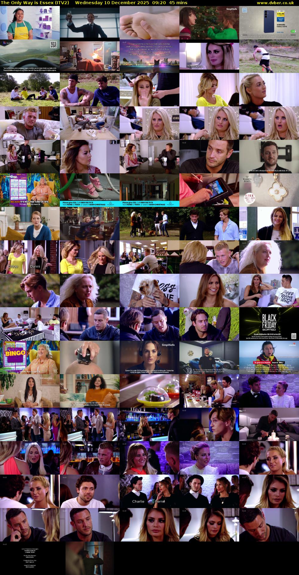The Only Way is Essex (ITV2) Wednesday 10 December 2025 09:20 - 10:05