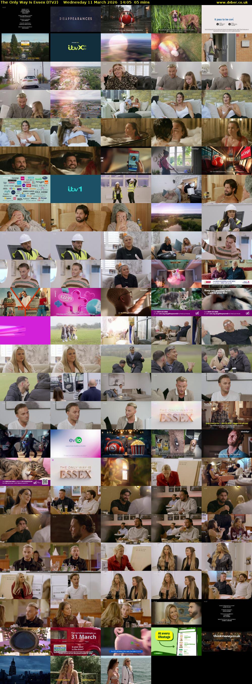 The Only Way is Essex (ITV2) Wednesday 11 March 2026 14:05 - 15:10