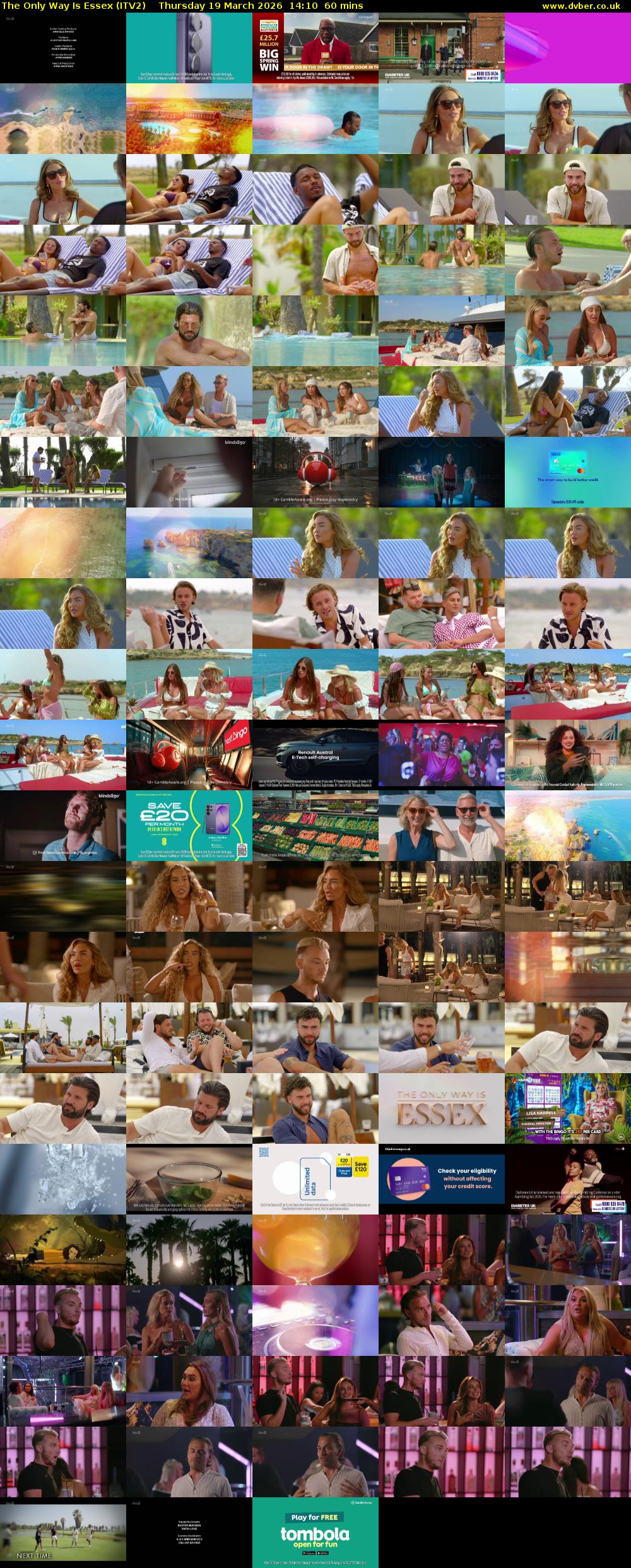 The Only Way is Essex (ITV2) Thursday 19 March 2026 14:10 - 15:10