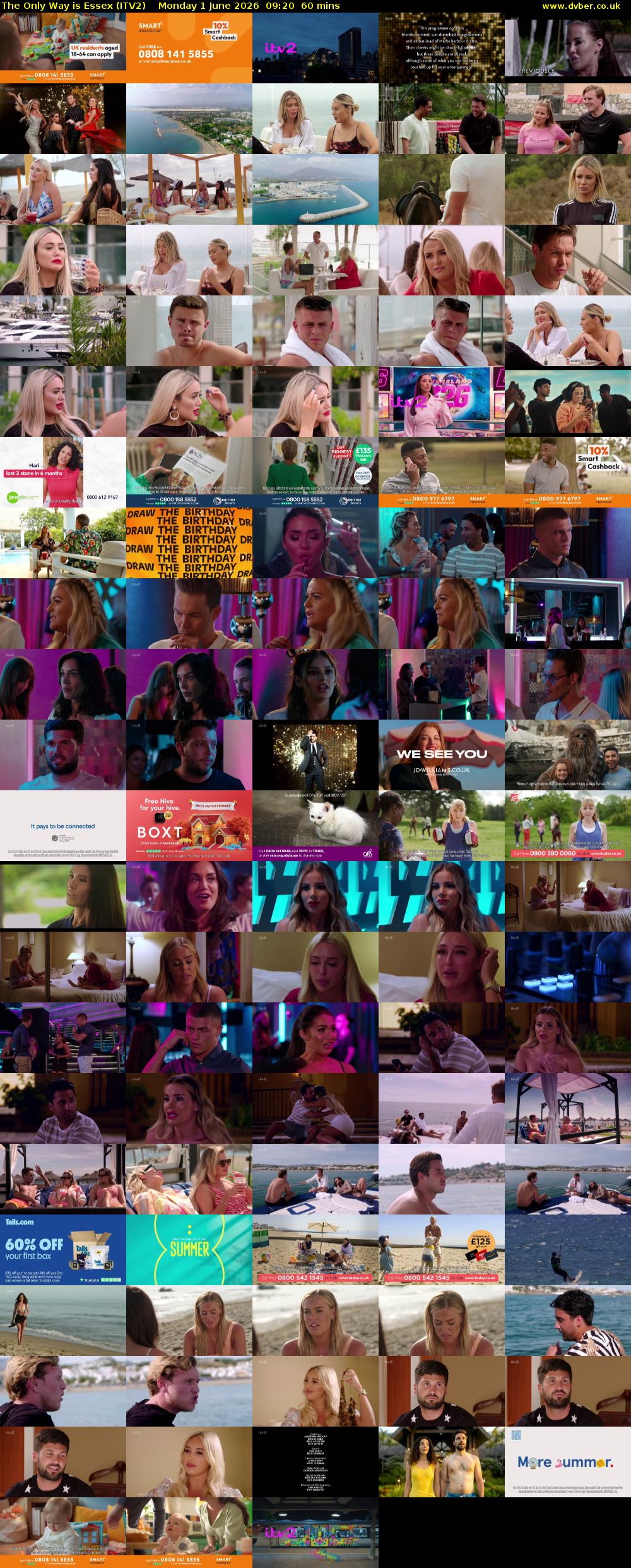 The Only Way is Essex (ITV2) Monday 1 June 2026 09:20 - 10:20