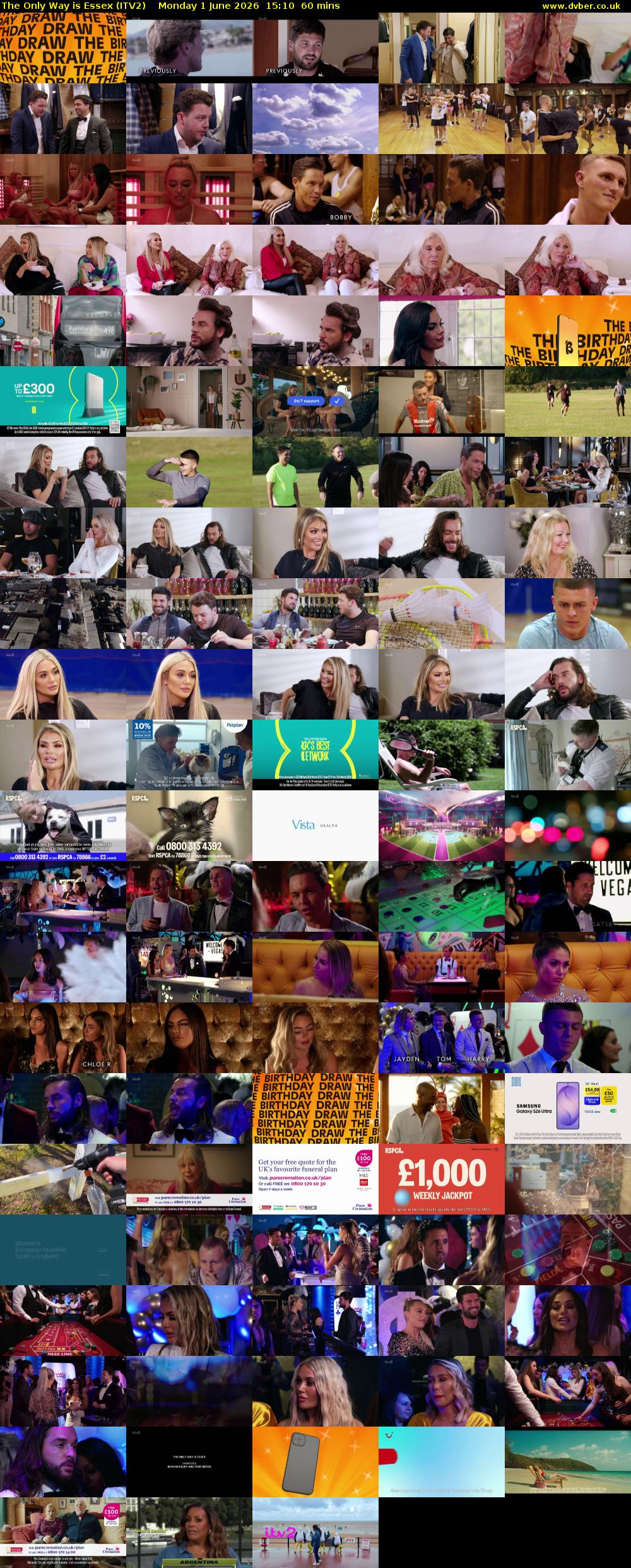 The Only Way is Essex (ITV2) Monday 1 June 2026 15:10 - 16:10
