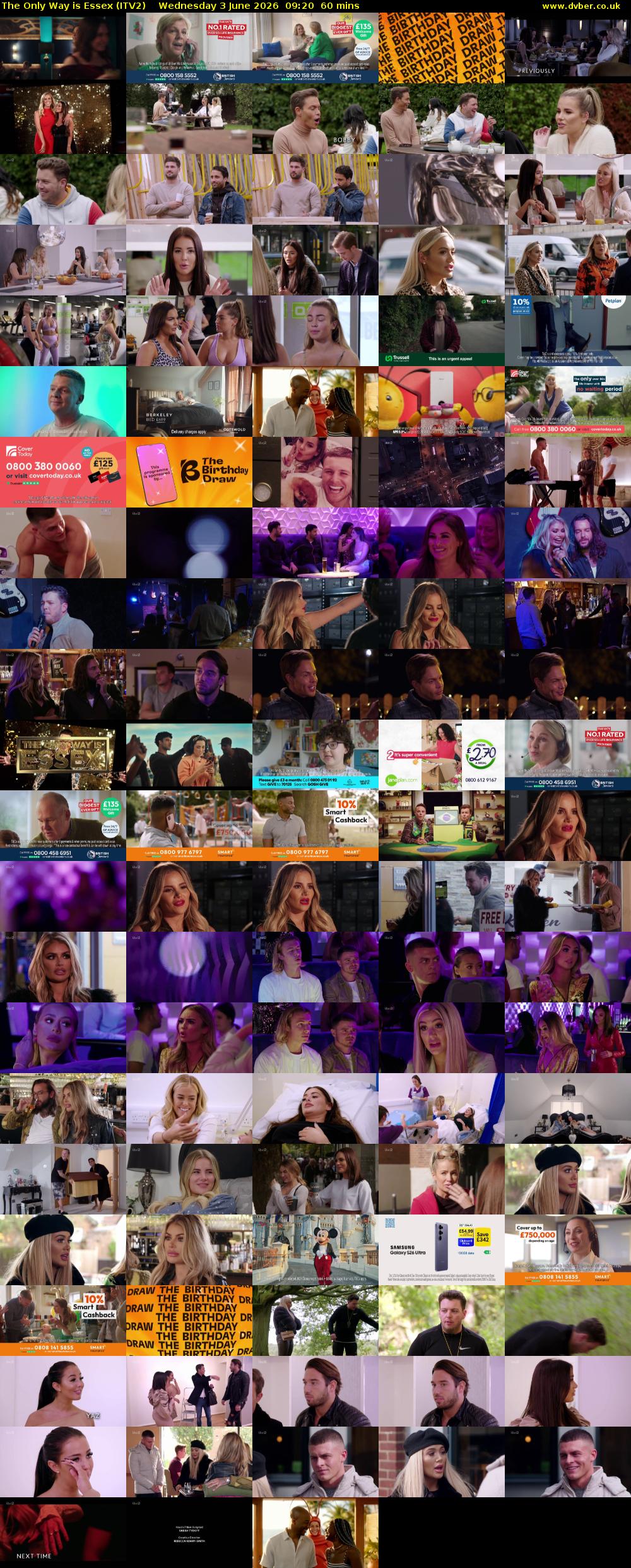 The Only Way is Essex (ITV2) Wednesday 3 June 2026 09:20 - 10:20