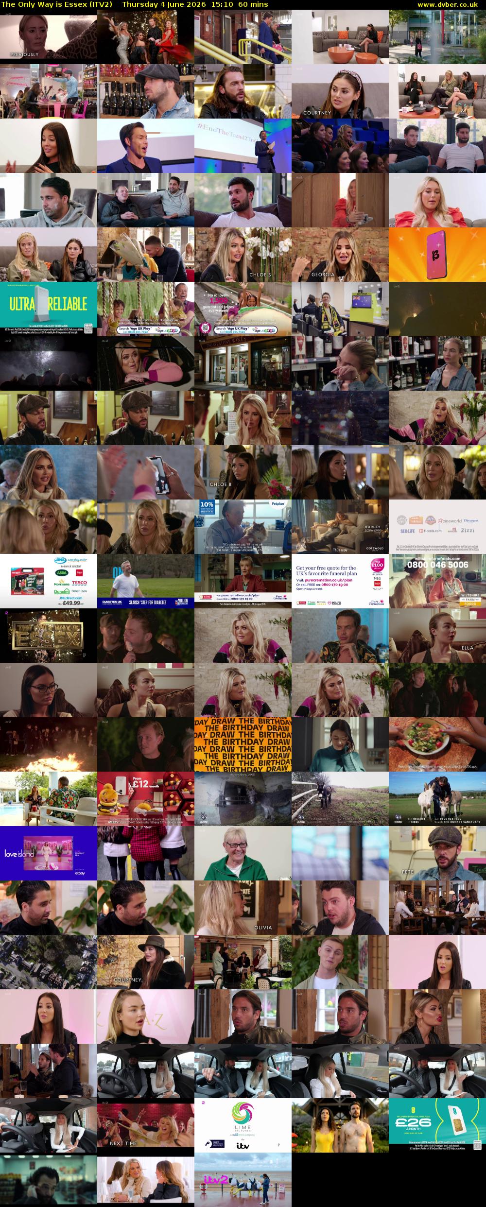 The Only Way is Essex (ITV2) Thursday 4 June 2026 15:10 - 16:10