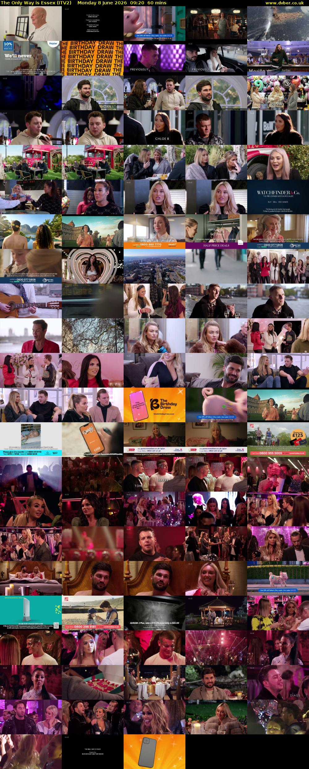 The Only Way is Essex (ITV2) Monday 8 June 2026 09:20 - 10:20