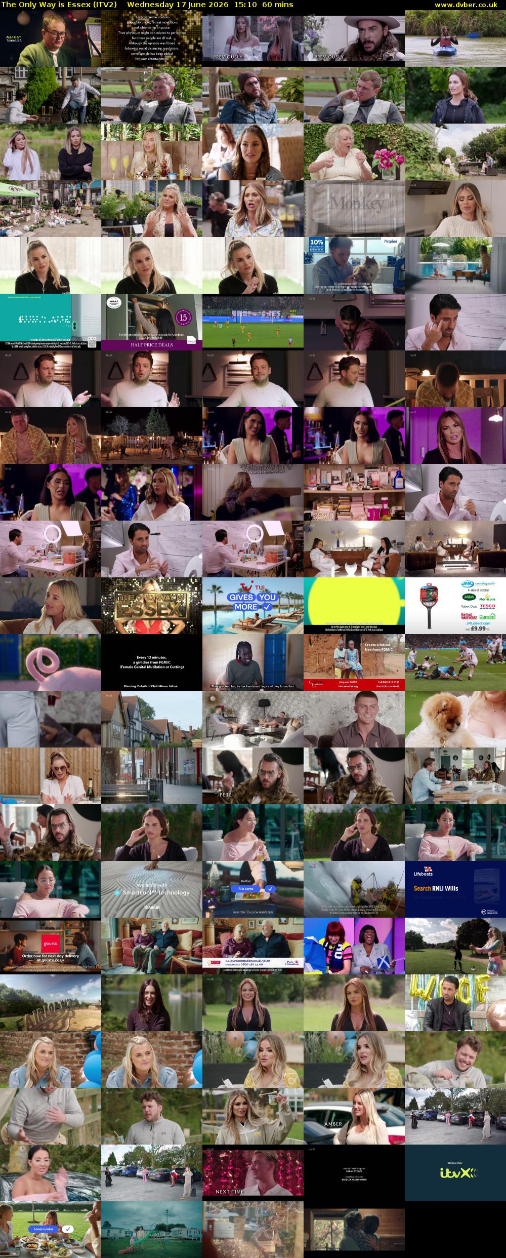 The Only Way is Essex (ITV2) Wednesday 17 June 2026 15:10 - 16:10