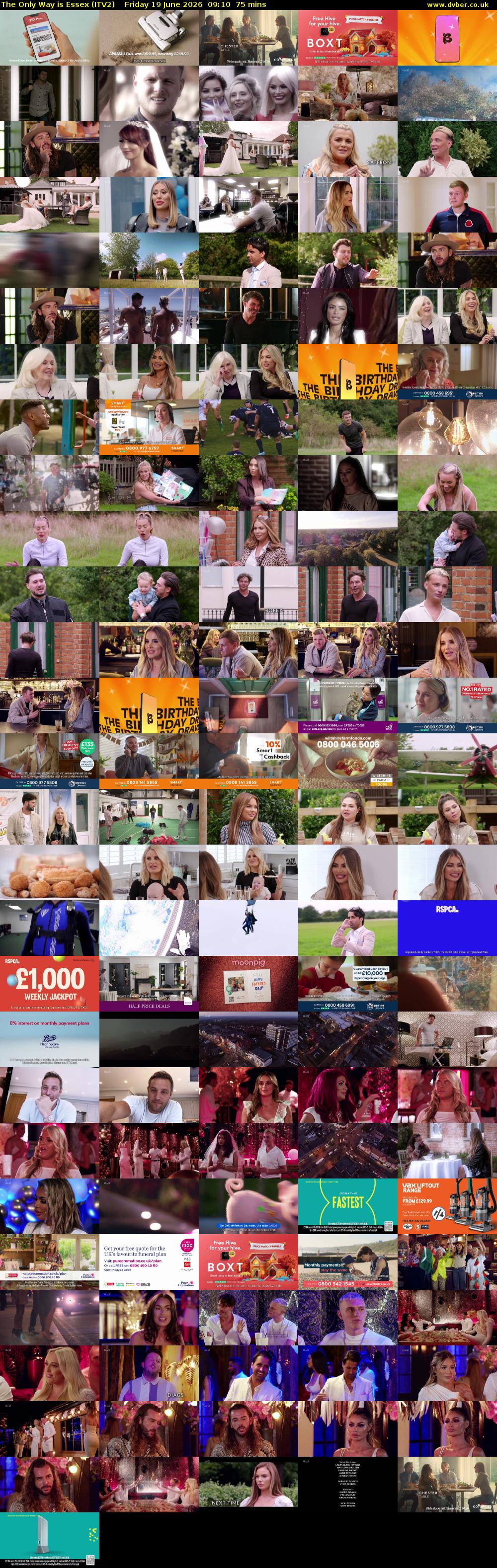 The Only Way is Essex (ITV2) Friday 19 June 2026 09:10 - 10:25