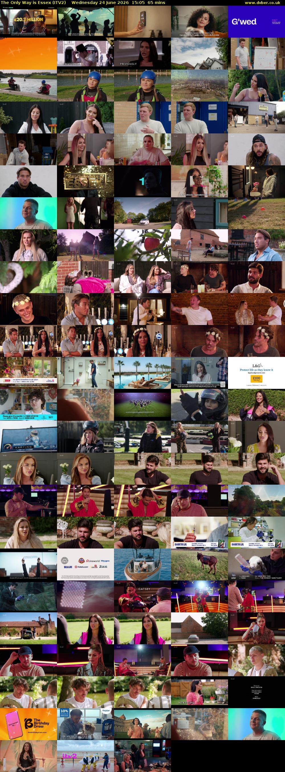 The Only Way is Essex (ITV2) Wednesday 24 June 2026 15:05 - 16:10