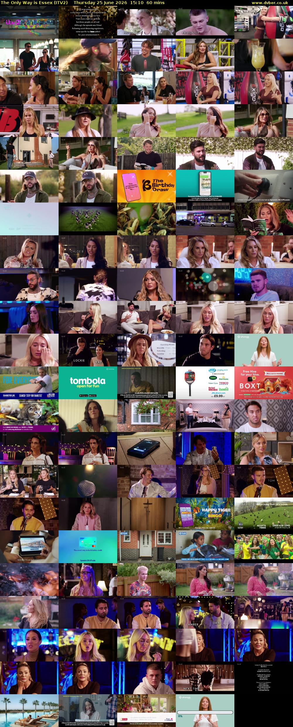 The Only Way is Essex (ITV2) Thursday 25 June 2026 15:10 - 16:10