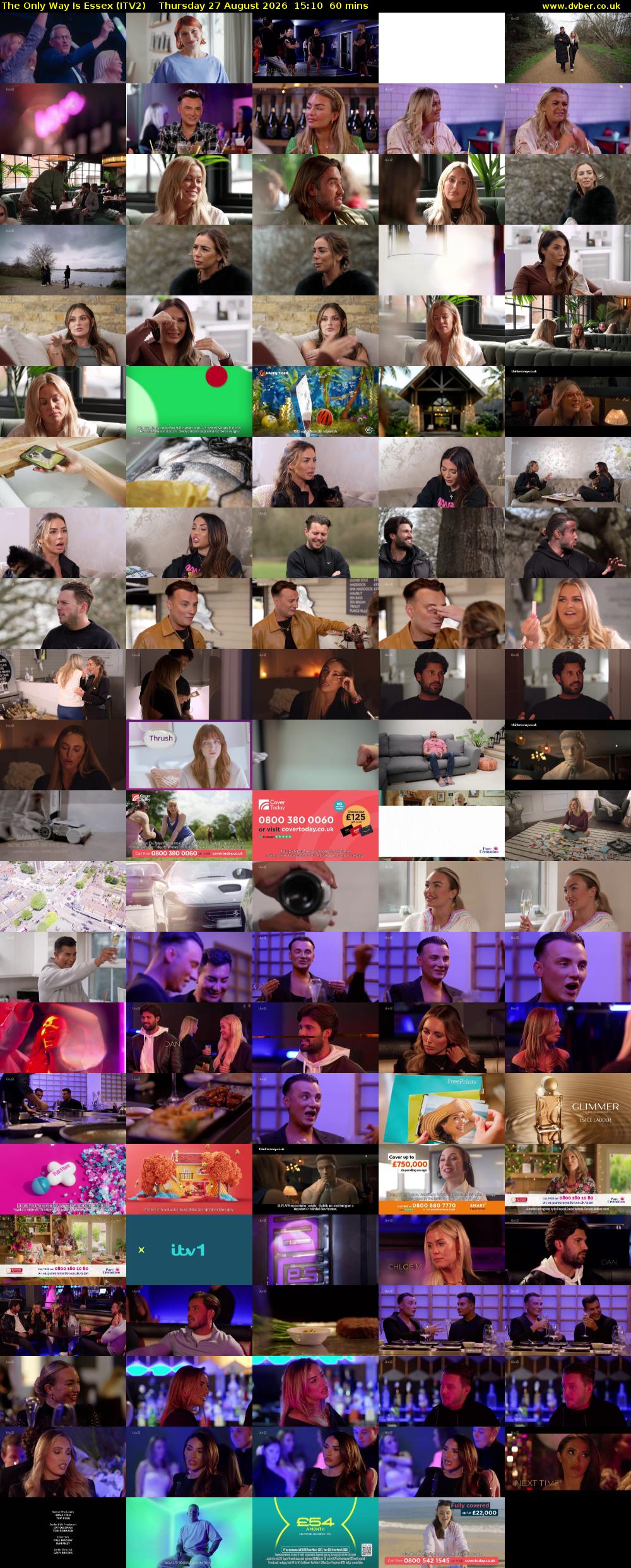 The Only Way is Essex (ITV2) Thursday 27 August 2026 15:10 - 16:10