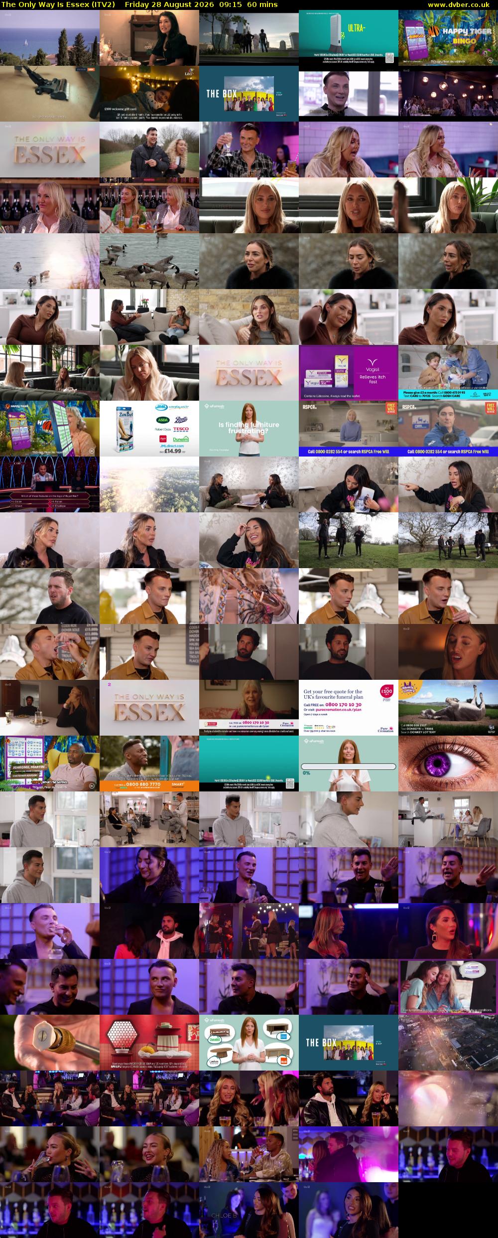 The Only Way is Essex (ITV2) Friday 28 August 2026 09:15 - 10:15