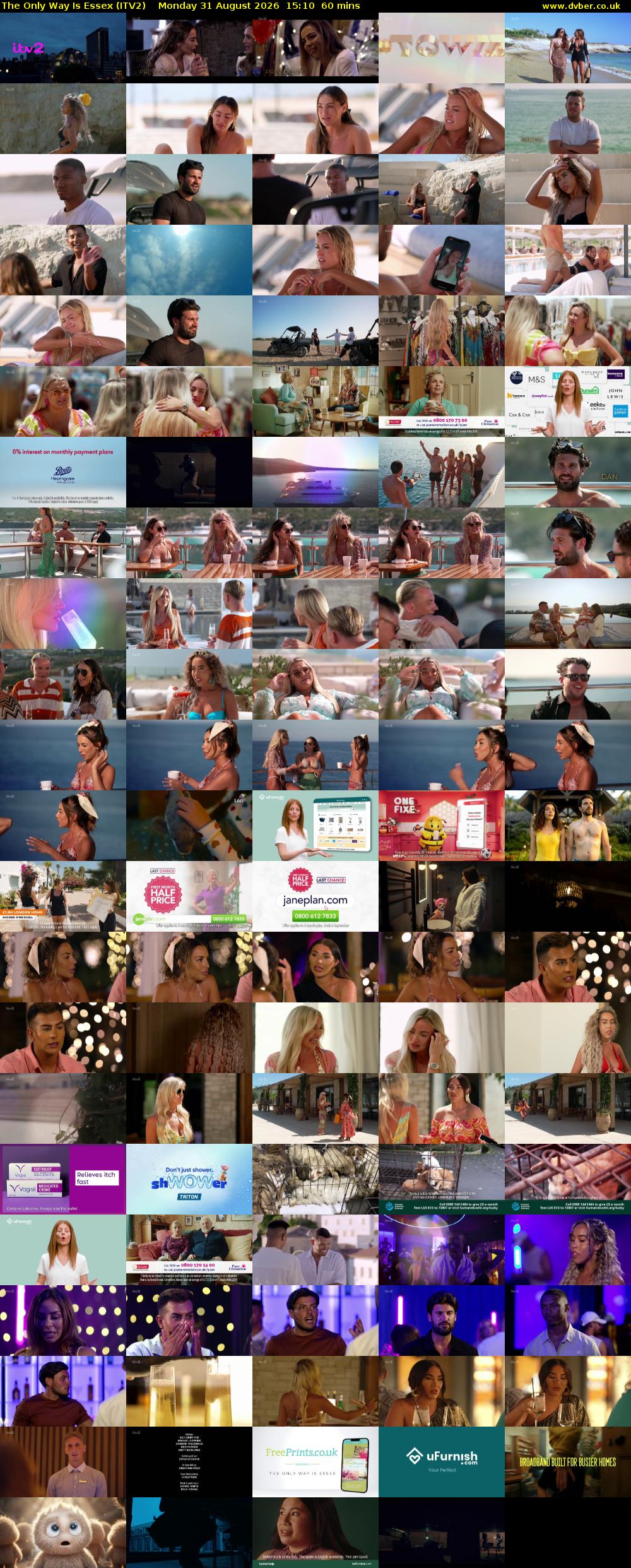 The Only Way is Essex (ITV2) Monday 31 August 2026 15:10 - 16:10