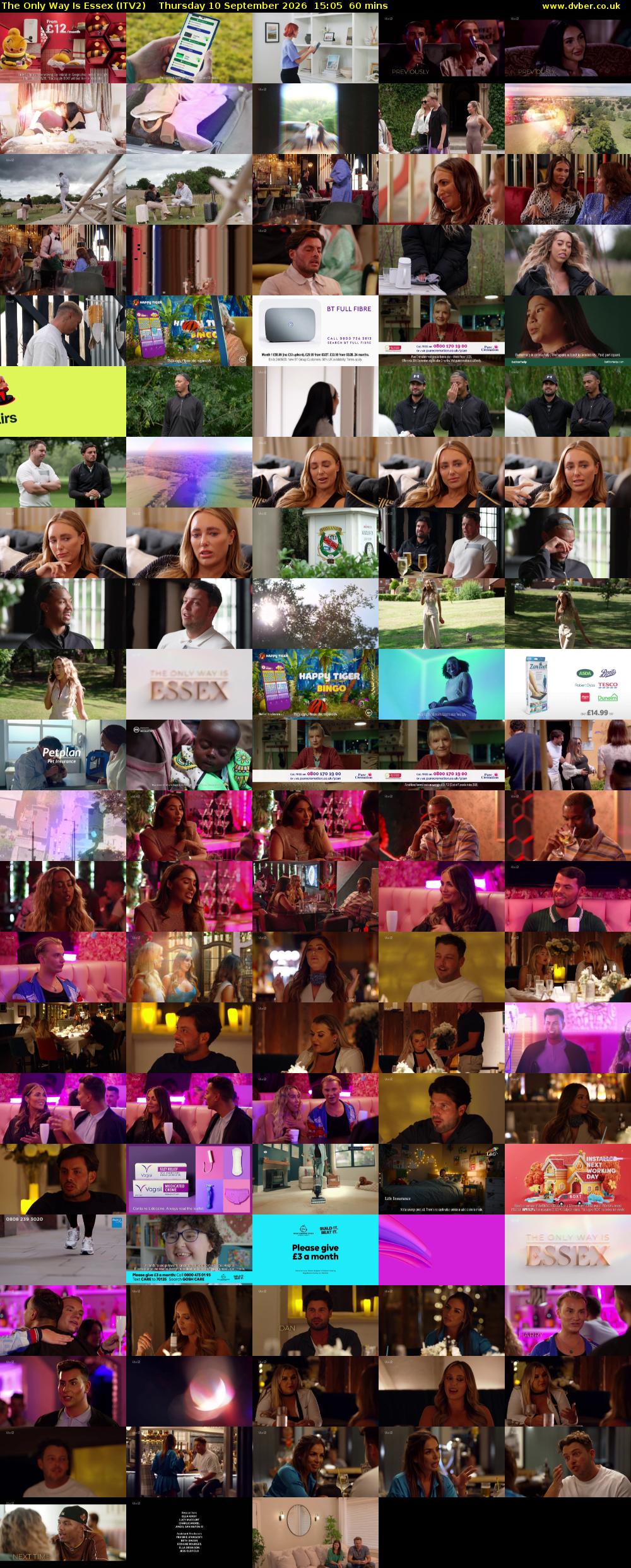 The Only Way is Essex (ITV2) Thursday 10 September 2026 15:05 - 16:05