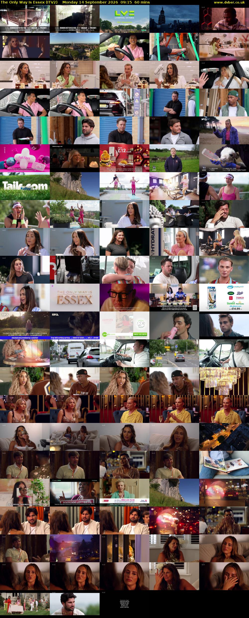 The Only Way is Essex (ITV2) Monday 14 September 2026 09:15 - 10:15