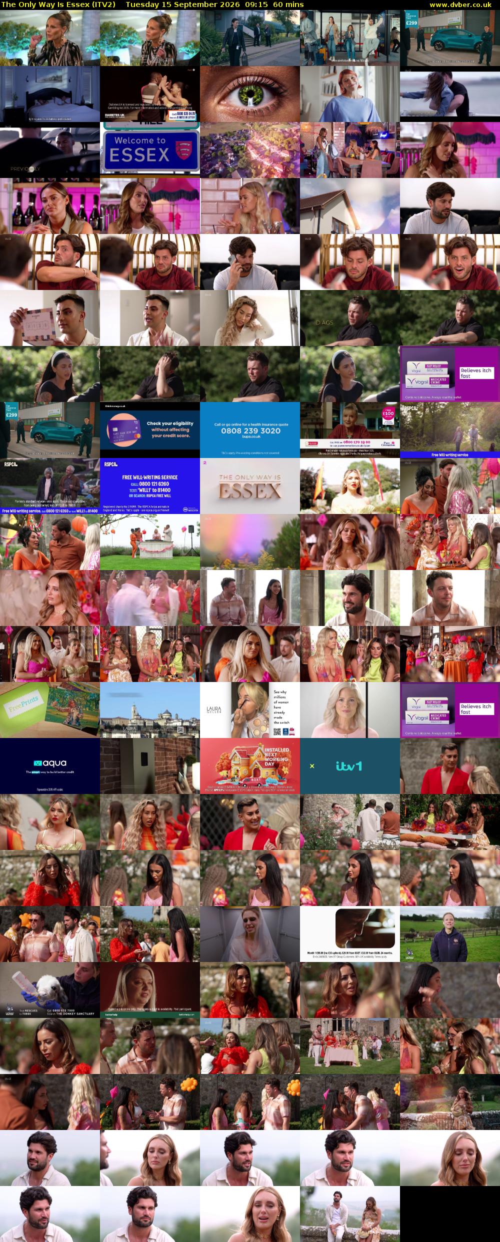 The Only Way is Essex (ITV2) Tuesday 15 September 2026 09:15 - 10:15