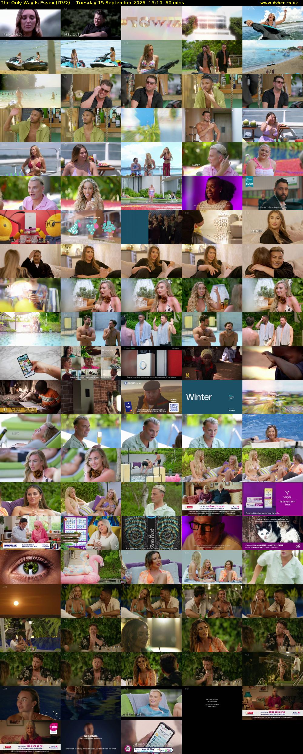 The Only Way is Essex (ITV2) Tuesday 15 September 2026 15:10 - 16:10