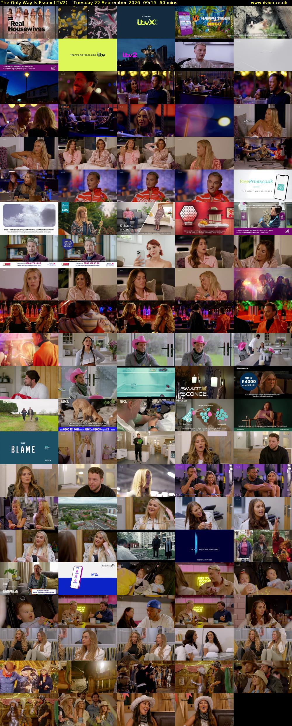 The Only Way is Essex (ITV2) Tuesday 22 September 2026 09:15 - 10:15