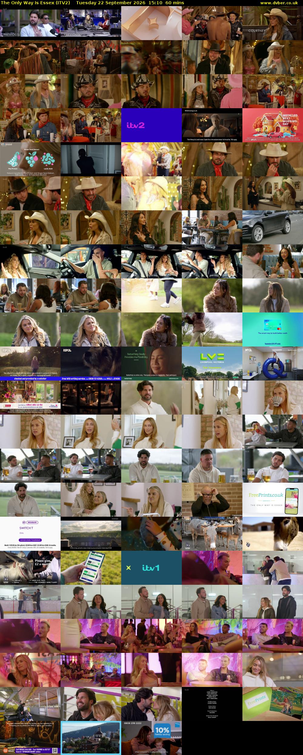 The Only Way is Essex (ITV2) Tuesday 22 September 2026 15:10 - 16:10