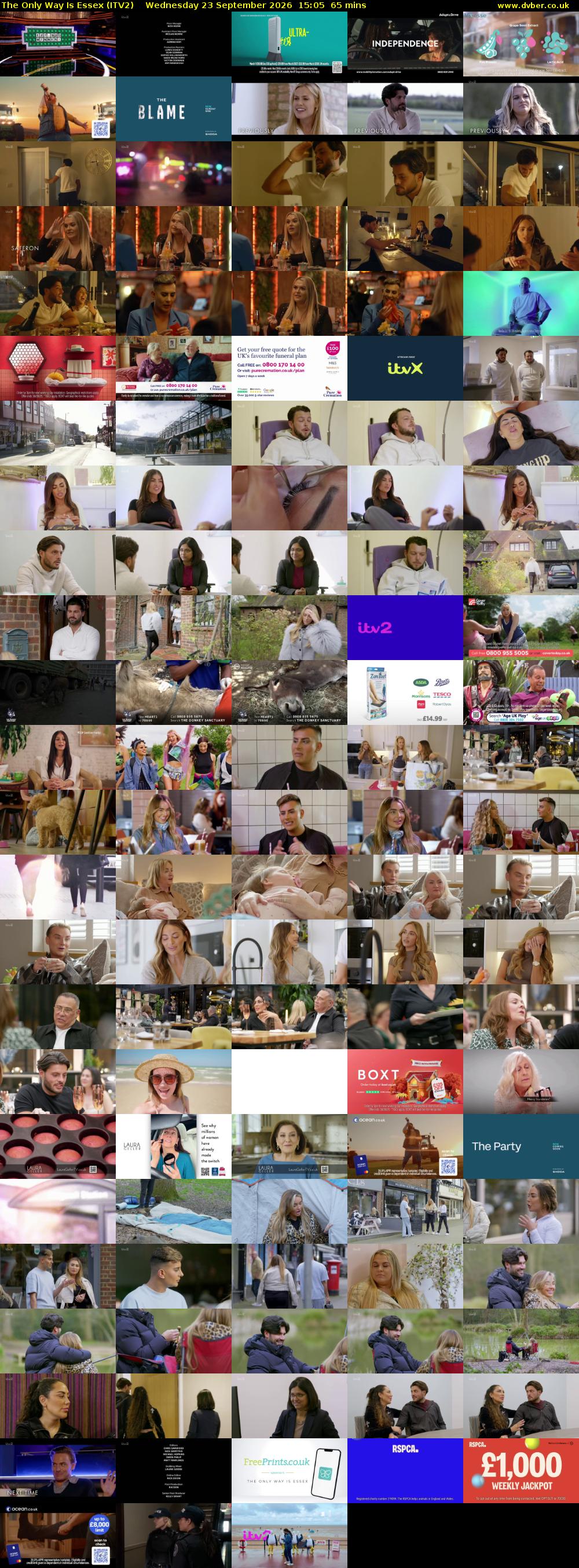 The Only Way is Essex (ITV2) Wednesday 23 September 2026 15:05 - 16:10