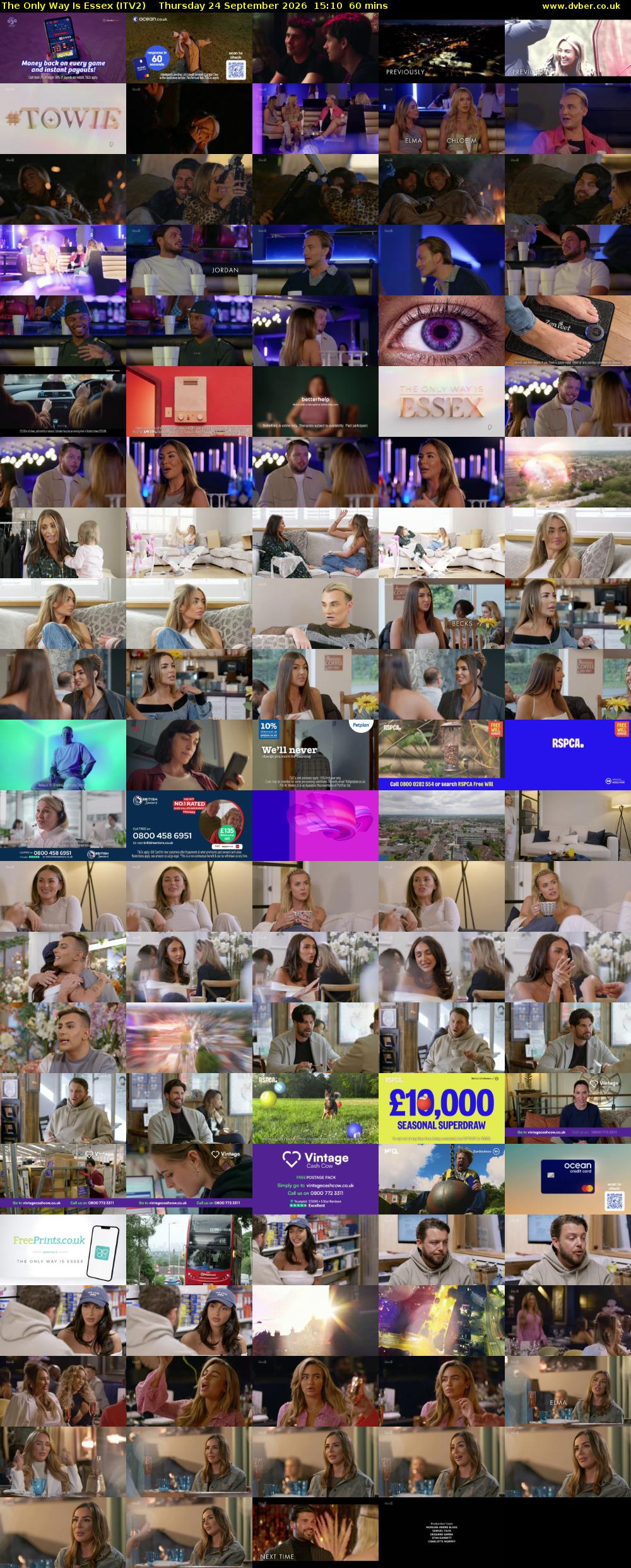 The Only Way is Essex (ITV2) Thursday 24 September 2026 15:10 - 16:10