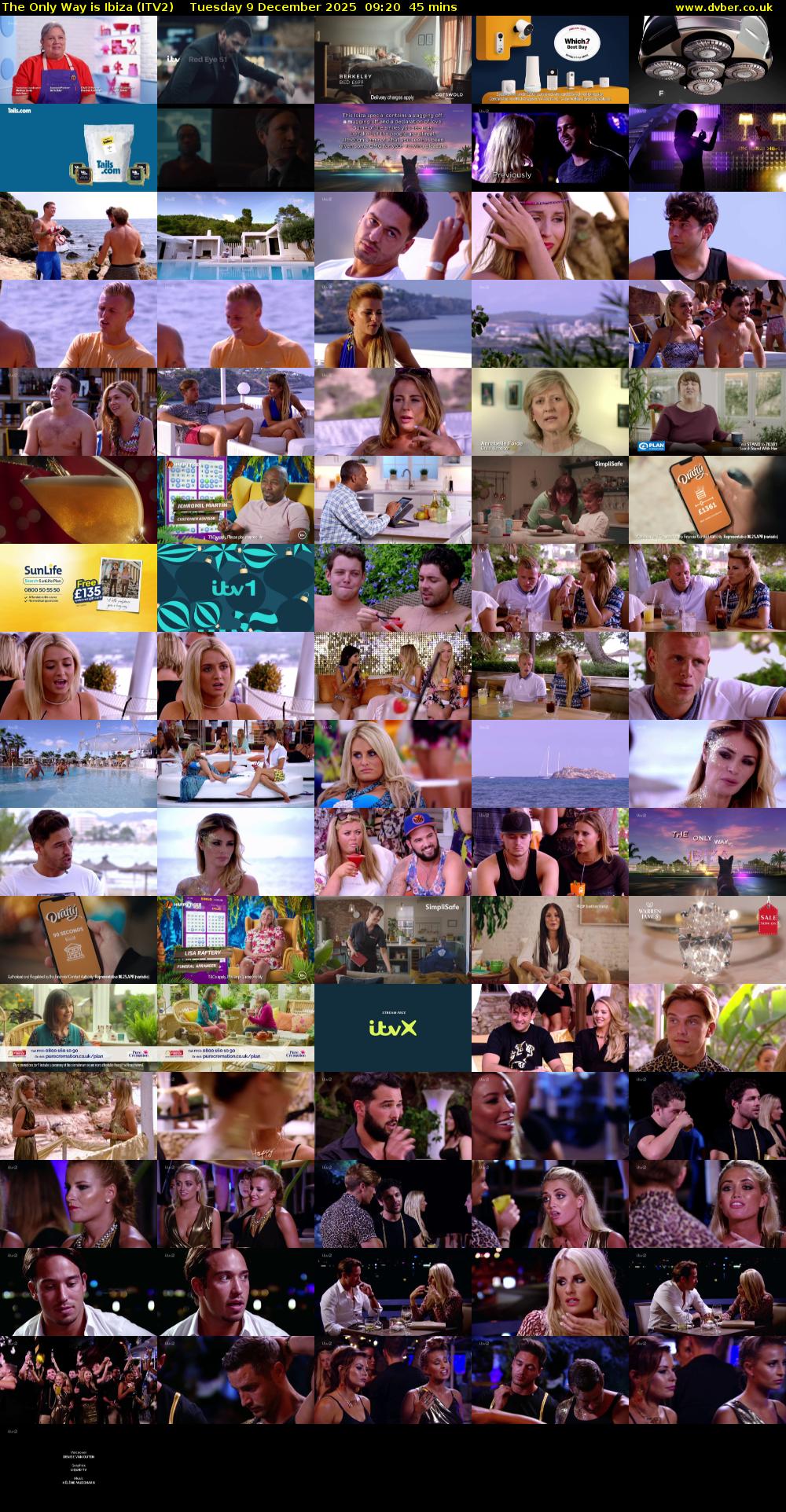 The Only Way is Ibiza (ITV2) Tuesday 9 December 2025 09:20 - 10:05