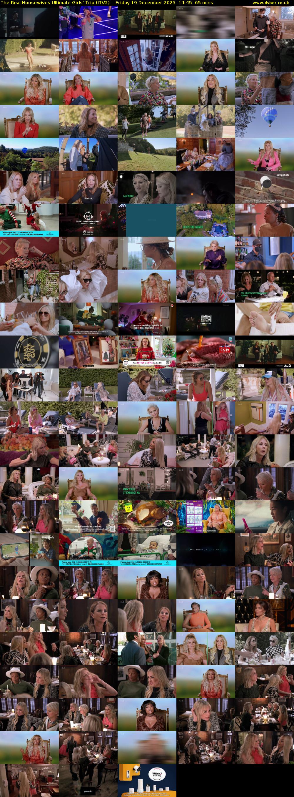 The Real Housewives Ultimate Girls' Trip (ITV2) Friday 19 December 2025 14:45 - 15:50