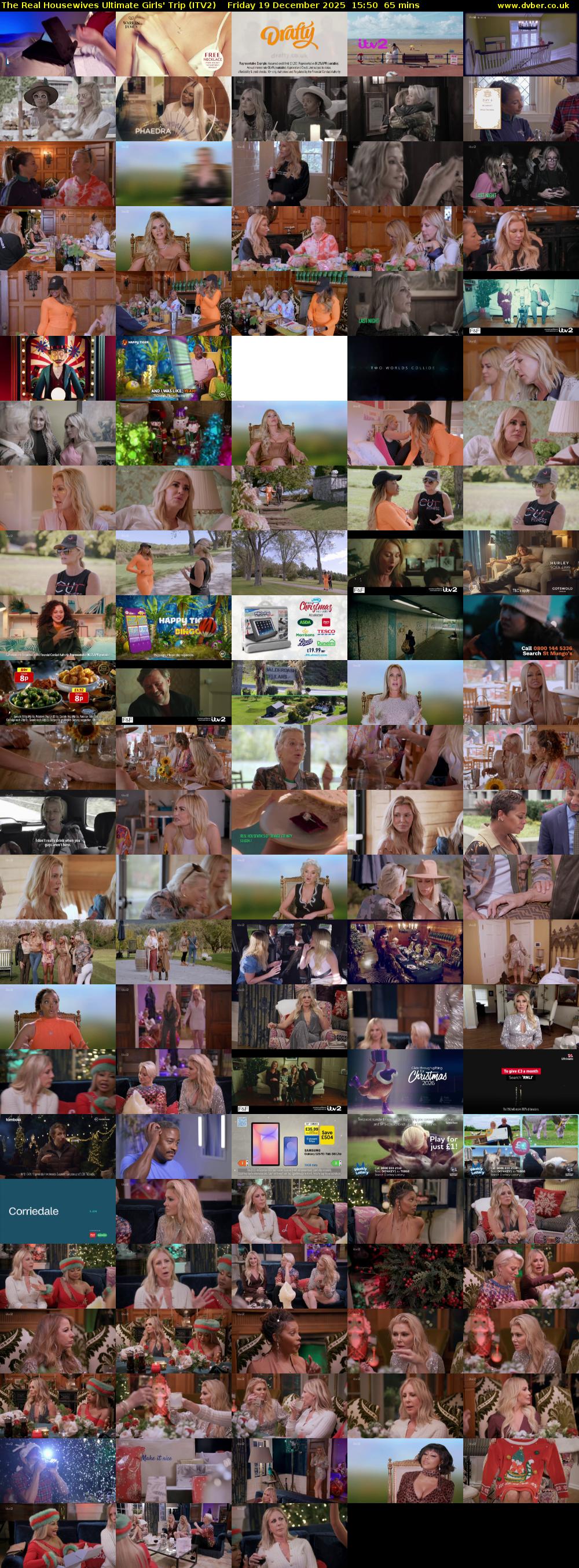 The Real Housewives Ultimate Girls' Trip (ITV2) Friday 19 December 2025 15:50 - 16:55