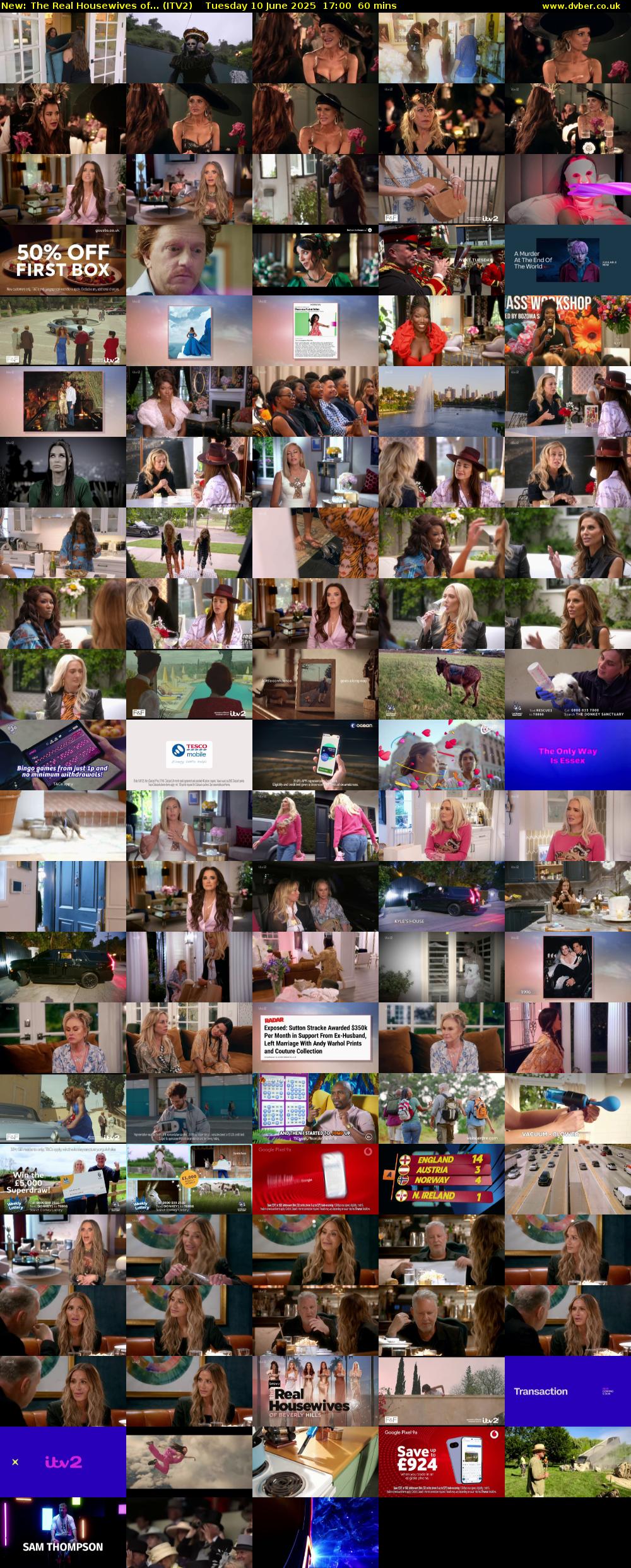 The Real Housewives of... (ITV2) Tuesday 10 June 2025 17:00 - 18:00