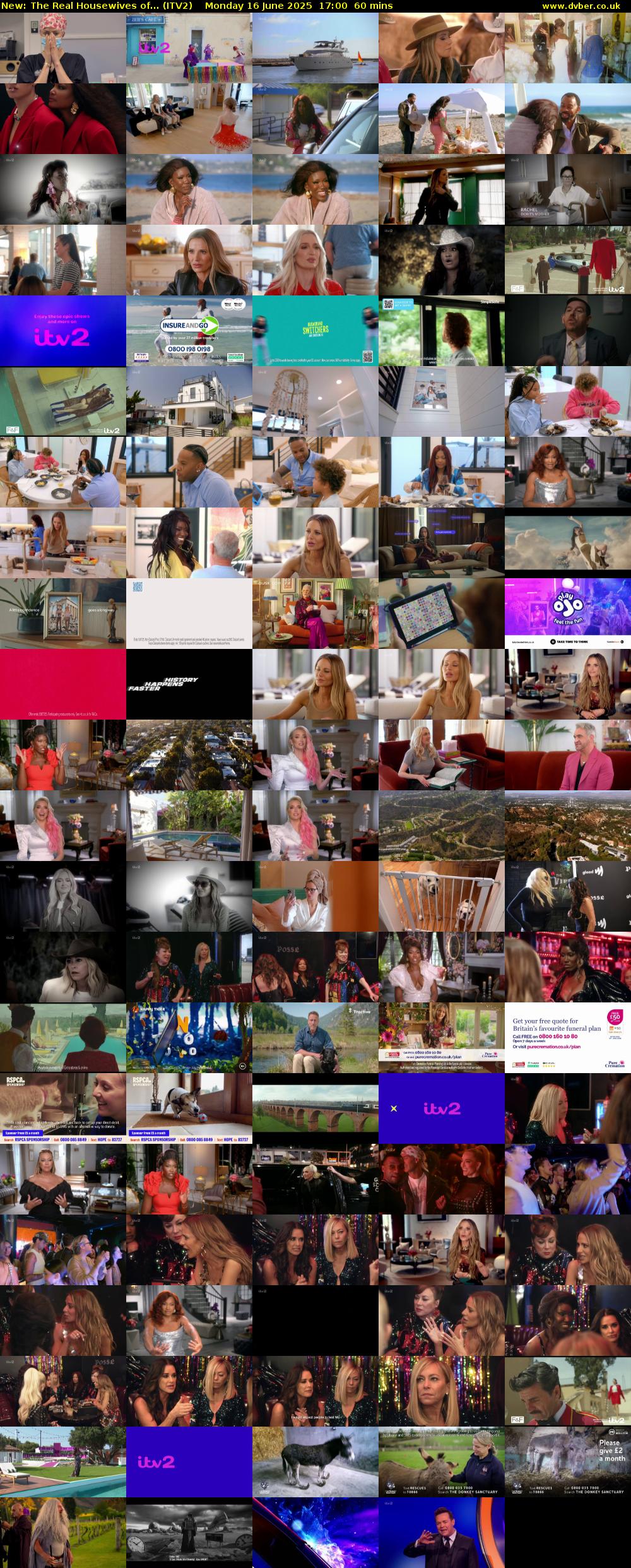 The Real Housewives of... (ITV2) Monday 16 June 2025 17:00 - 18:00