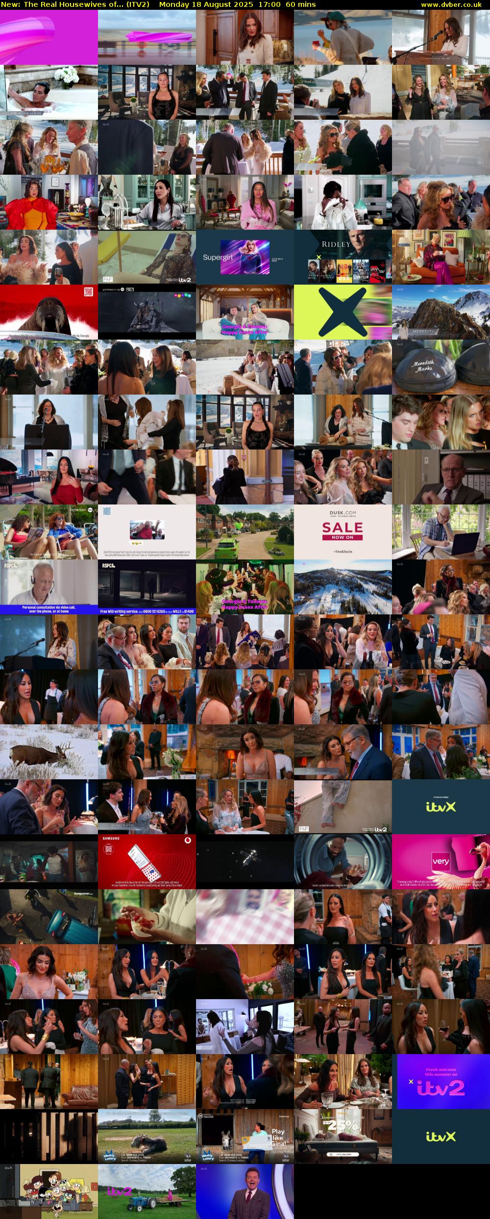 The Real Housewives of... (ITV2) Monday 18 August 2025 17:00 - 18:00