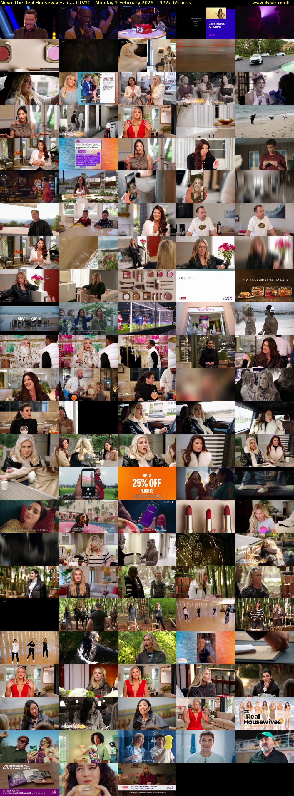 The Real Housewives of... (ITV2) Monday 2 February 2026 19:55 - 21:00