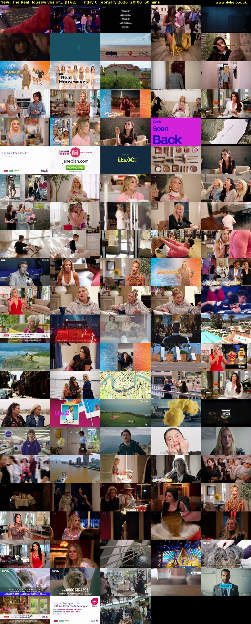 The Real Housewives of... (ITV2) Friday 6 February 2026 20:00 - 21:00
