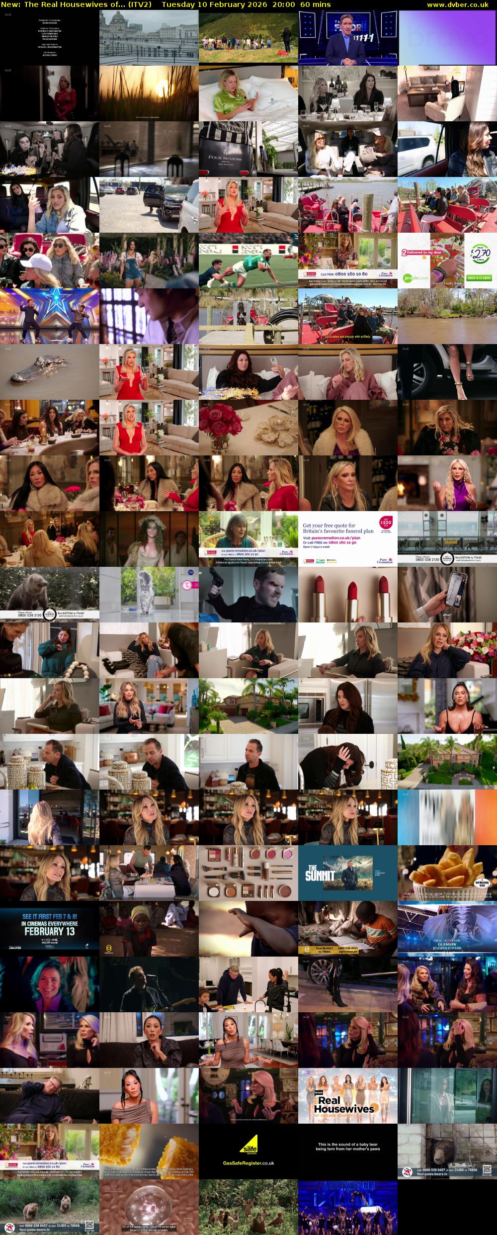 The Real Housewives of... (ITV2) Tuesday 10 February 2026 20:00 - 21:00