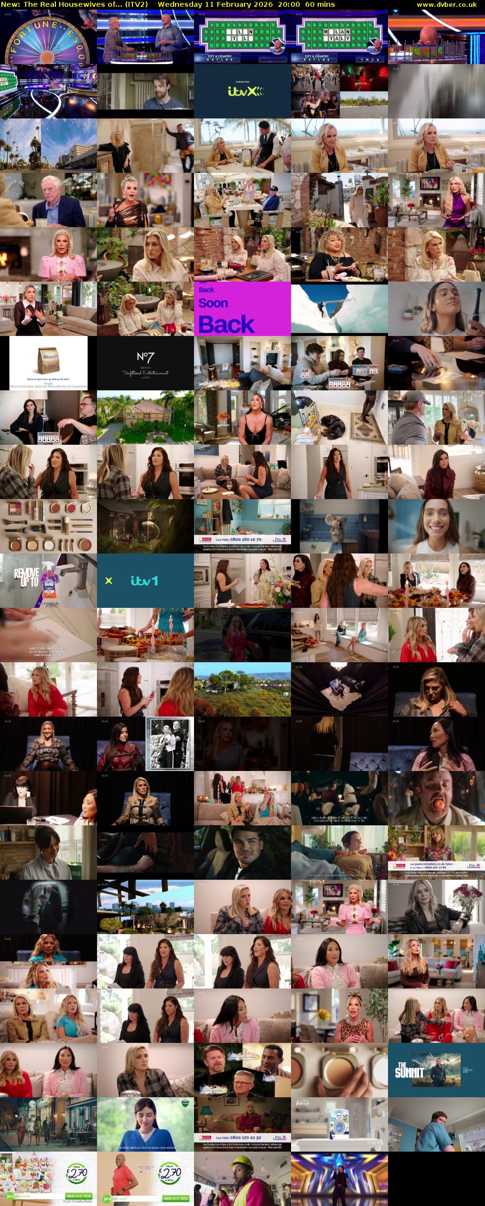 The Real Housewives of... (ITV2) Wednesday 11 February 2026 20:00 - 21:00