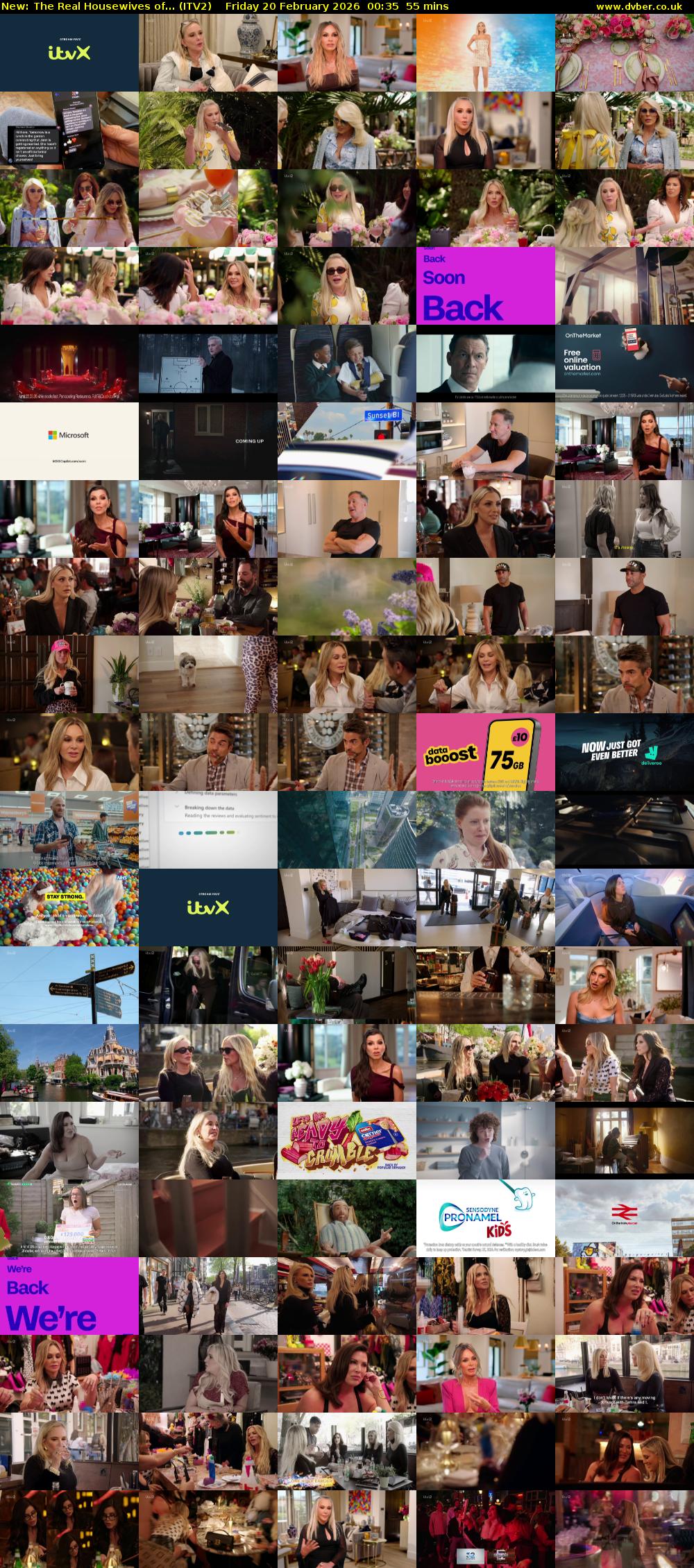 The Real Housewives of... (ITV2) Friday 20 February 2026 00:35 - 01:30