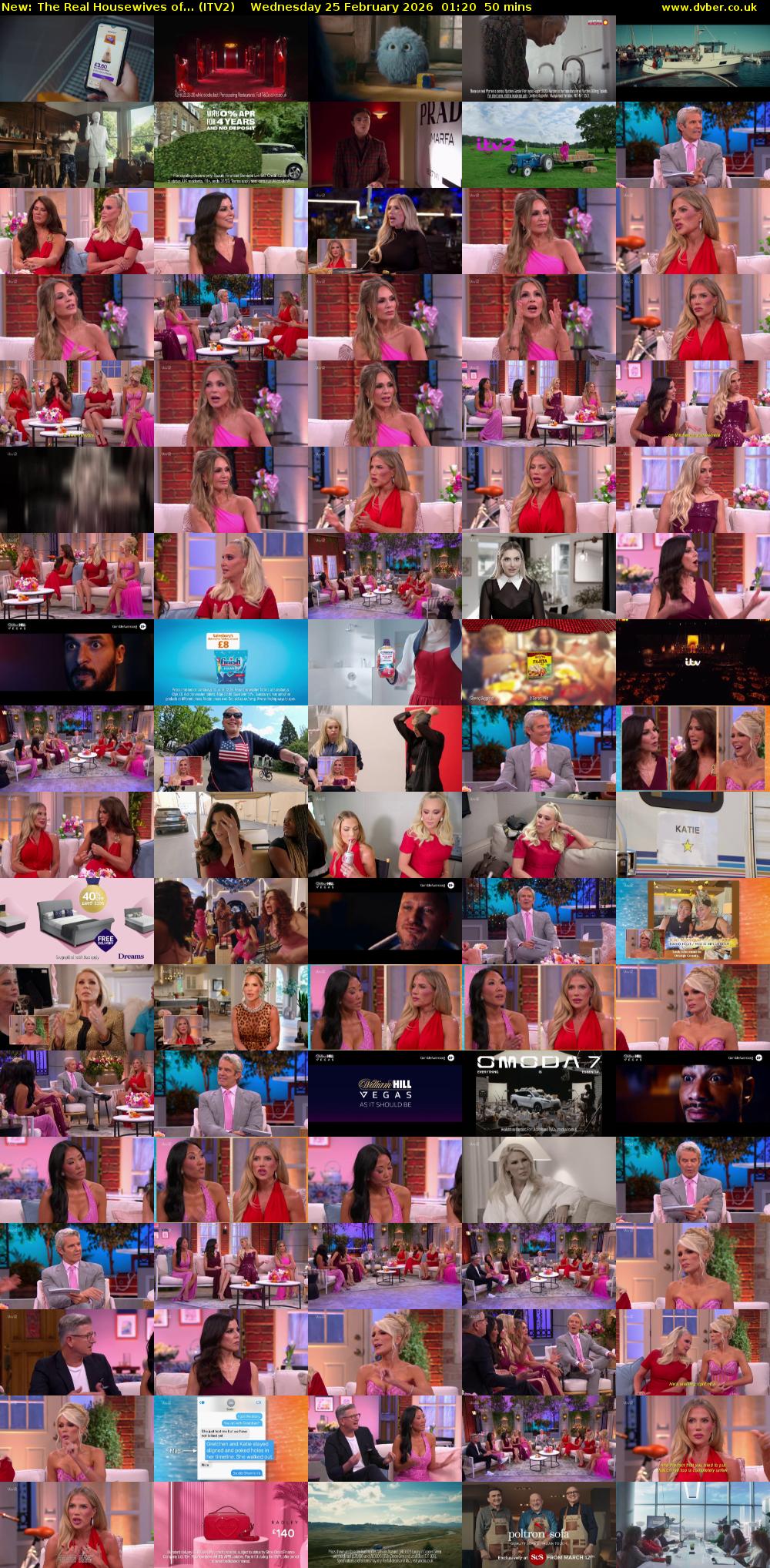 The Real Housewives of... (ITV2) Wednesday 25 February 2026 01:20 - 02:10