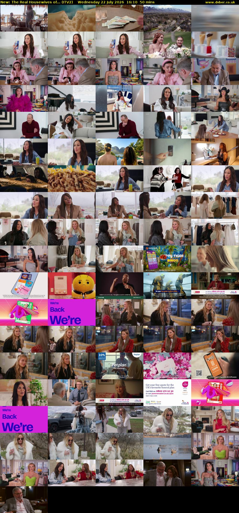 The Real Housewives of... (ITV2) Wednesday 22 July 2026 16:10 - 17:00