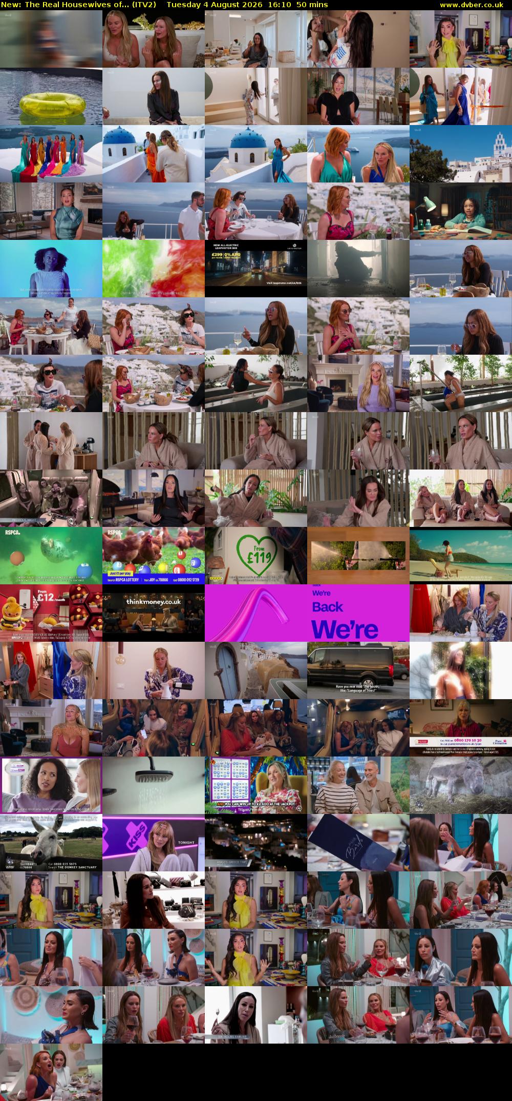 The Real Housewives of... (ITV2) Tuesday 4 August 2026 16:10 - 17:00