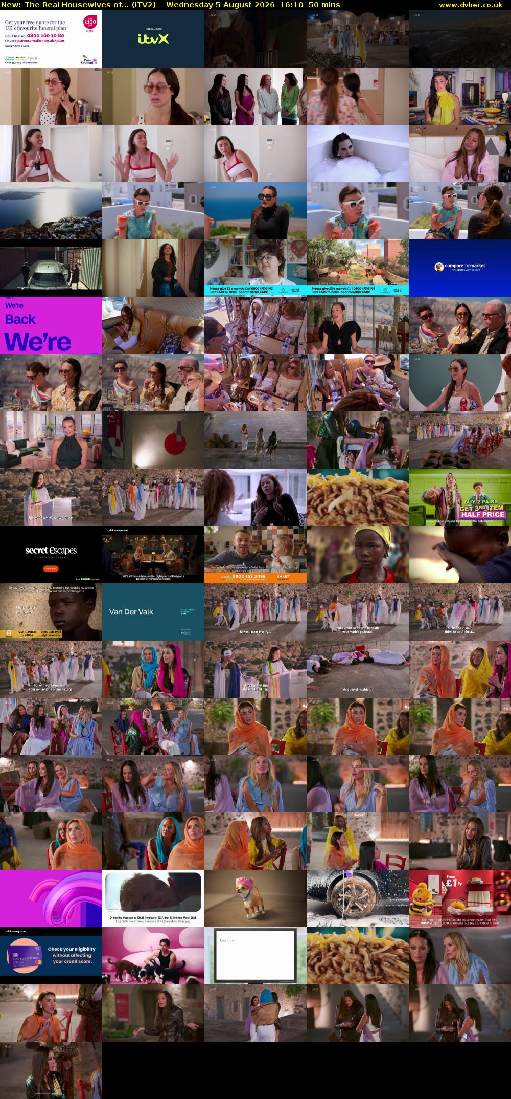 The Real Housewives of... (ITV2) Wednesday 5 August 2026 16:10 - 17:00