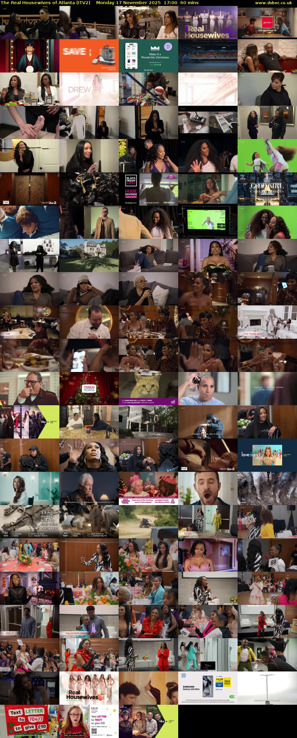 The Real Housewives of Atlanta (ITV2) Monday 17 November 2025 17:00 - 18:00