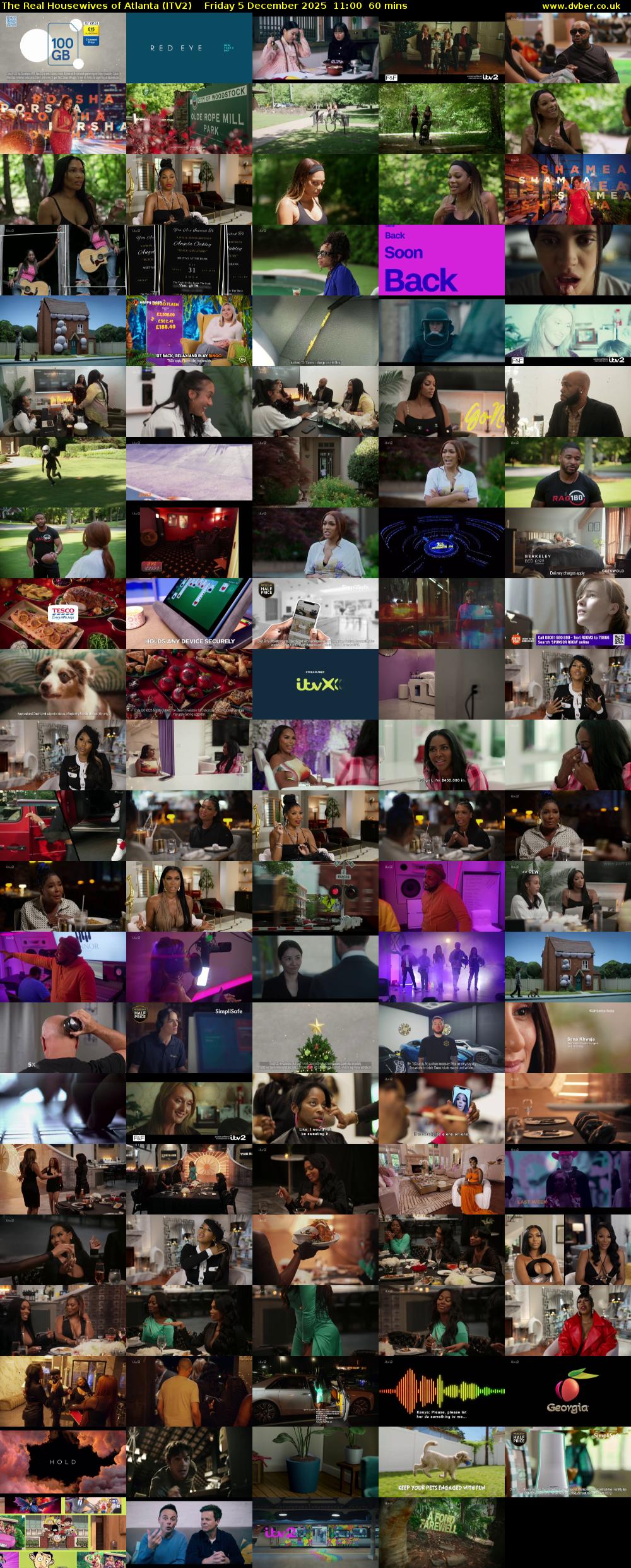 The Real Housewives of Atlanta (ITV2) Friday 5 December 2025 11:00 - 12:00